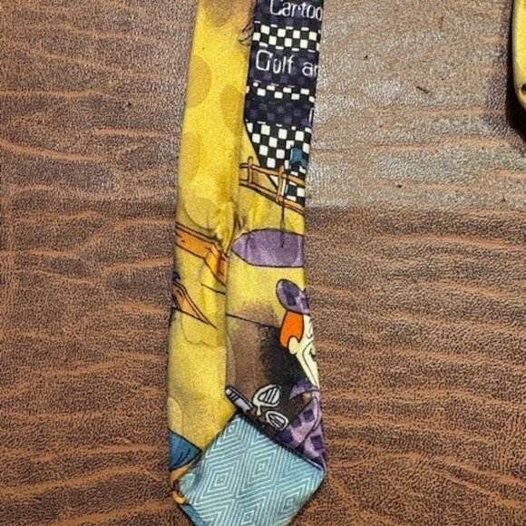 VTG Golf & Country Club 100% Silk Tie Fred Flintdtone/George Jetson/Yogi/BooBoo - Picture 6 of 7